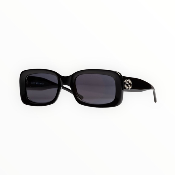 RARE ?AUTH GUCCI MOD VINTAGE 2407 S SUNGLASSES black rectangle Square Guccisima main image 9